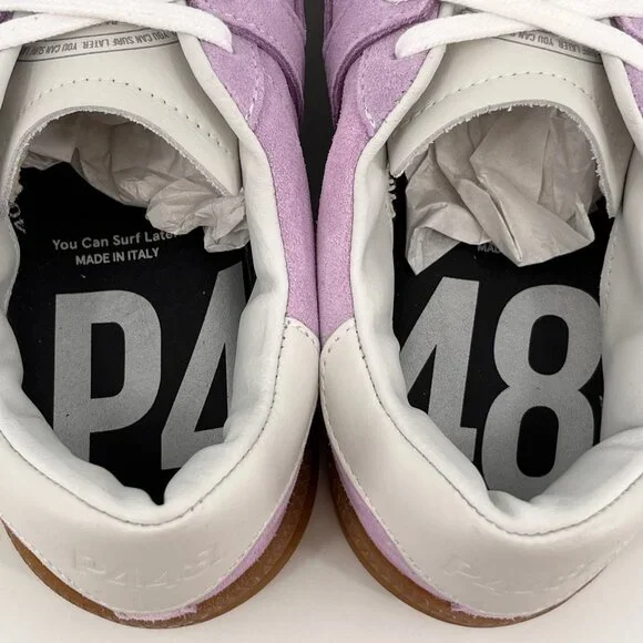 P448 Monza Sneaker Size EU 39 Suede Leather Upper Lavender Gum Sole - Picture 8 of 16